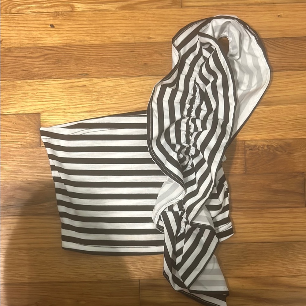 SHEIN Black and White Striped Tank Top